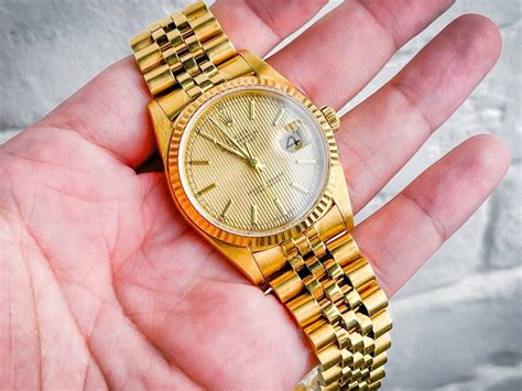 gold rolex datejust 16018